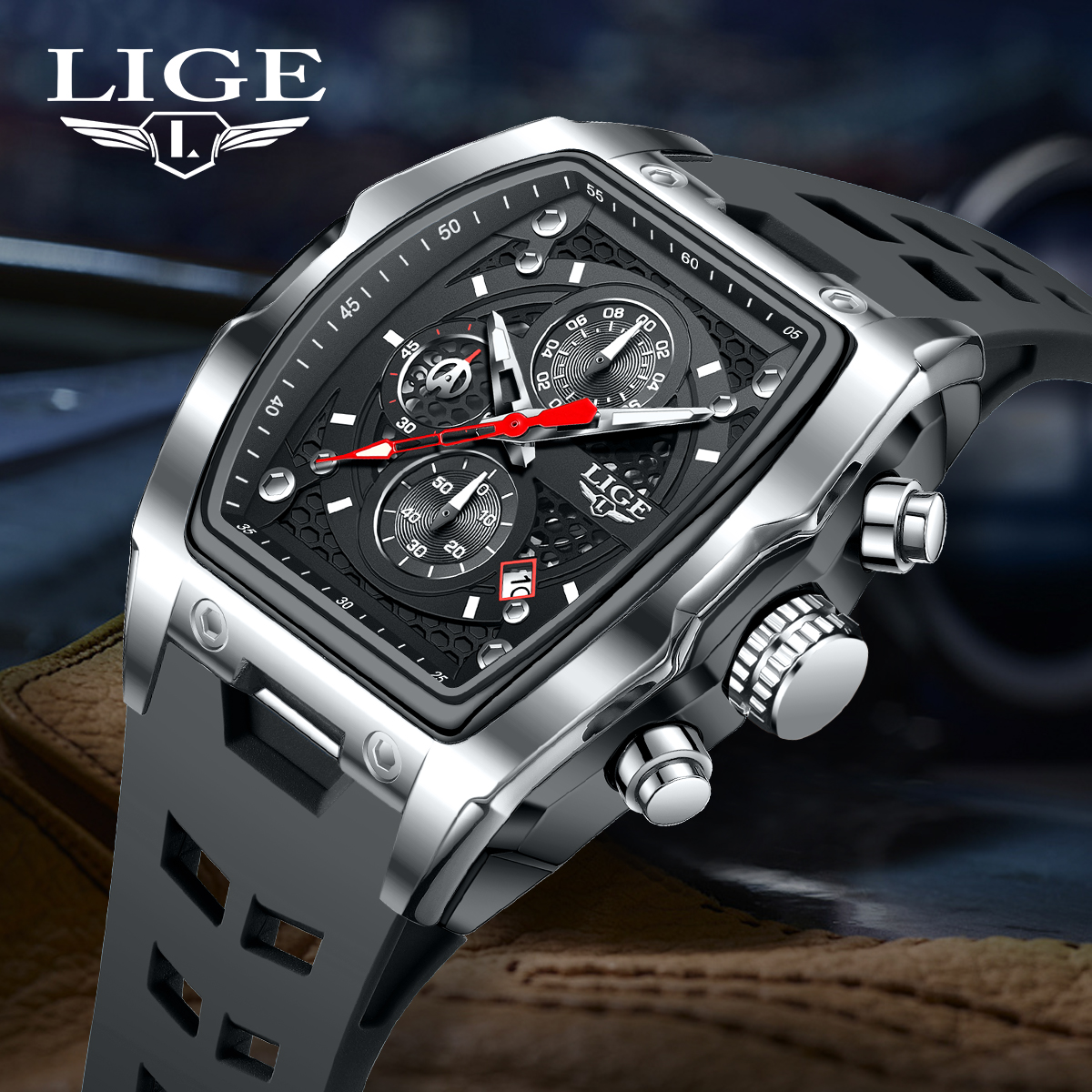 Outdoor Lighting Timer - LIGE Outdoor Casual Quartz Man Watch