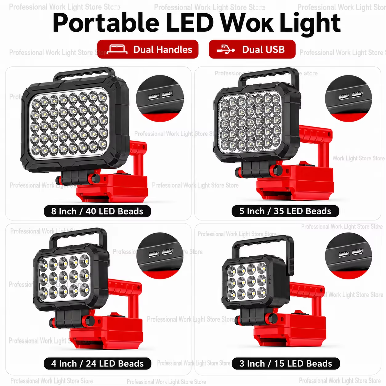 Outdoor Lighting Milwaukee - LED Work Light for milwaukee M18
