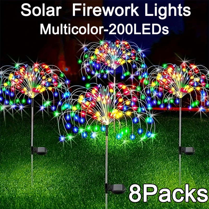 Outdoor Lighting In Photography - 8-Mode Solar Firework Lights with 200