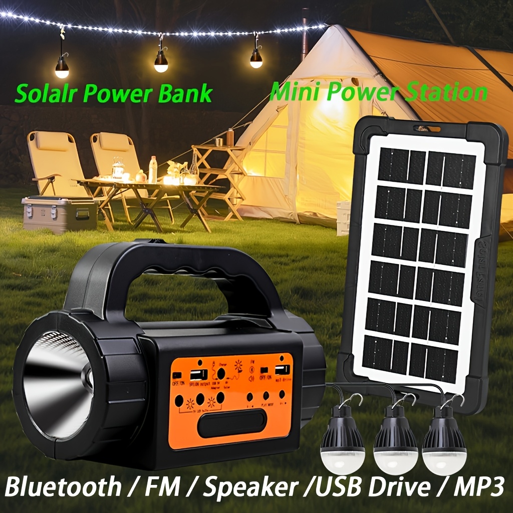 Outdoor Lighting Install - Solar Rechargeable Camping Lights Outdoor, Powered