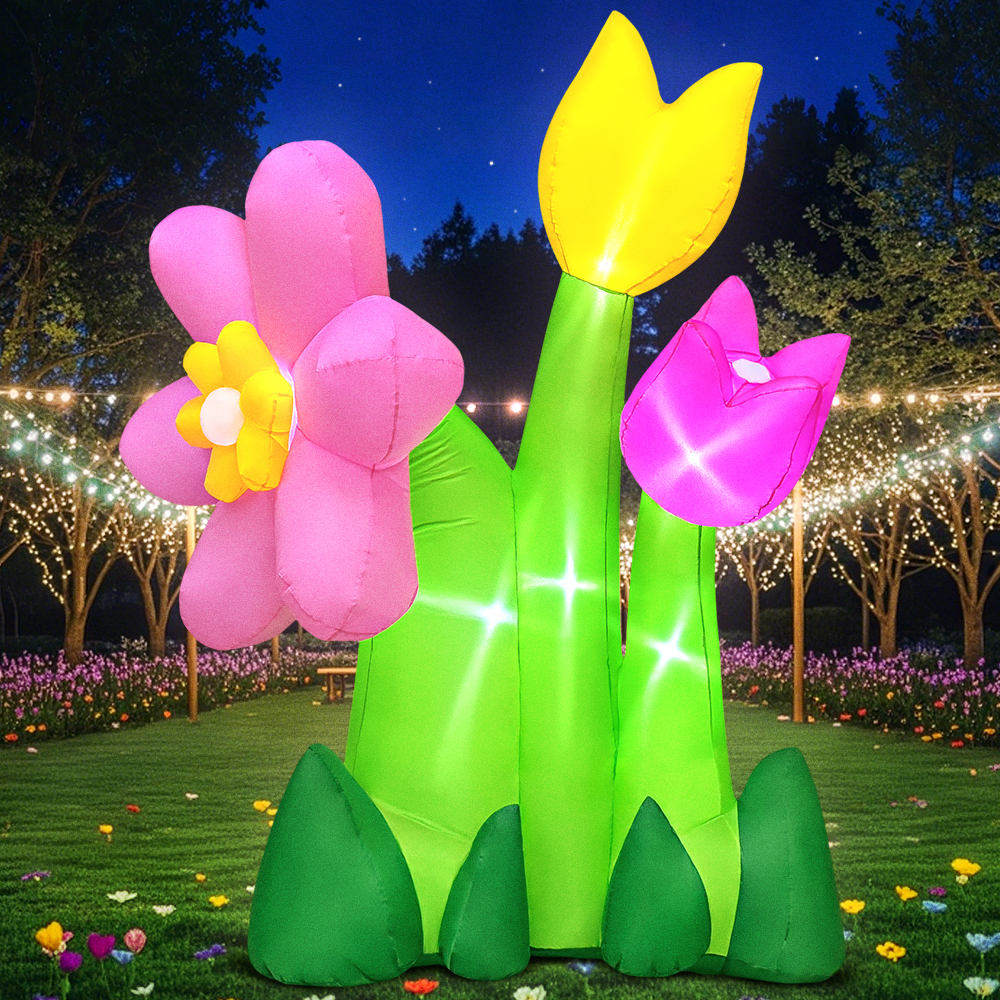 Outdoor Lighting Effects - KOOY 6FT Spring Easter Inflatable Outdoor