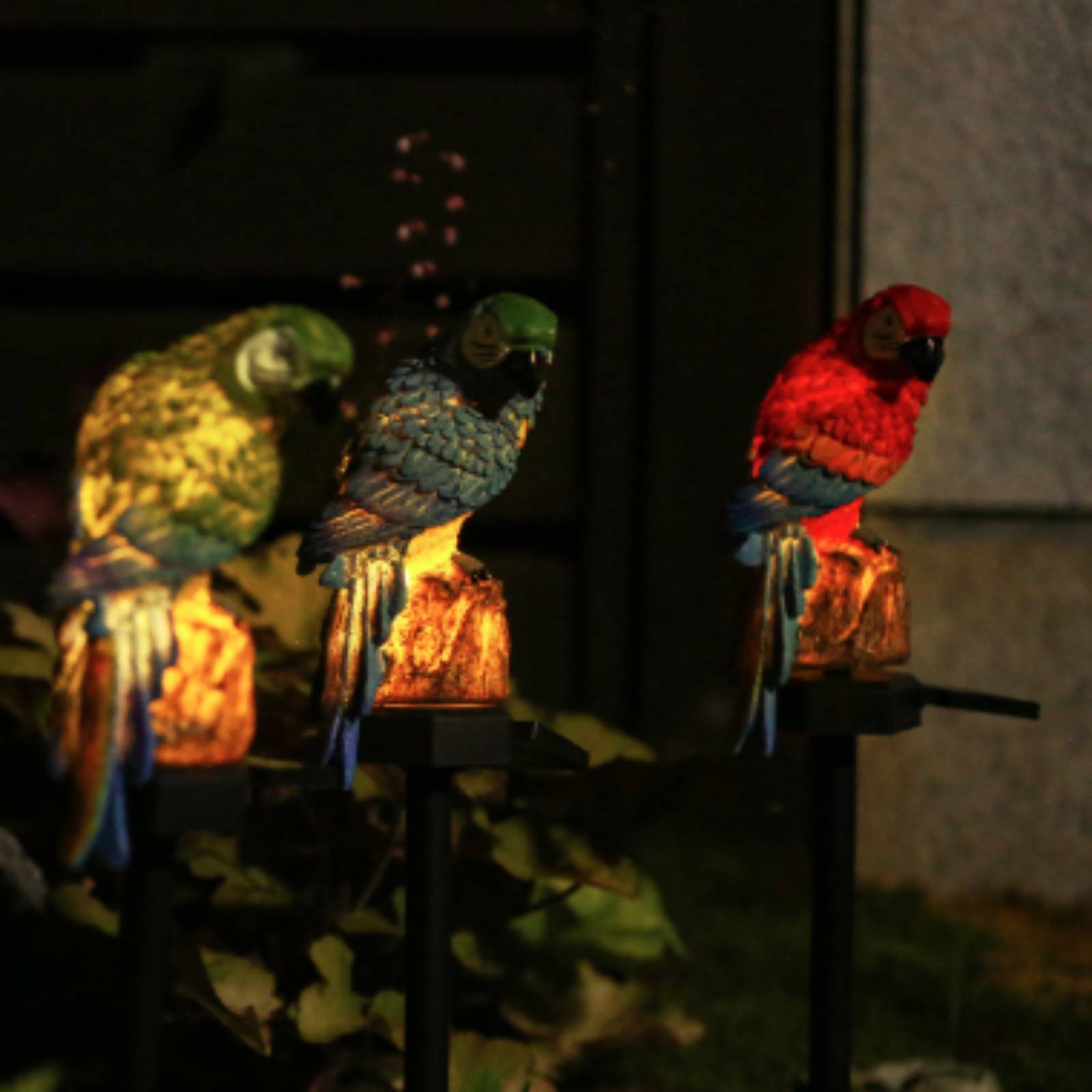 Outdoor Lighting Install - Resin Parrot Lawn Lamp Waterproof Solar