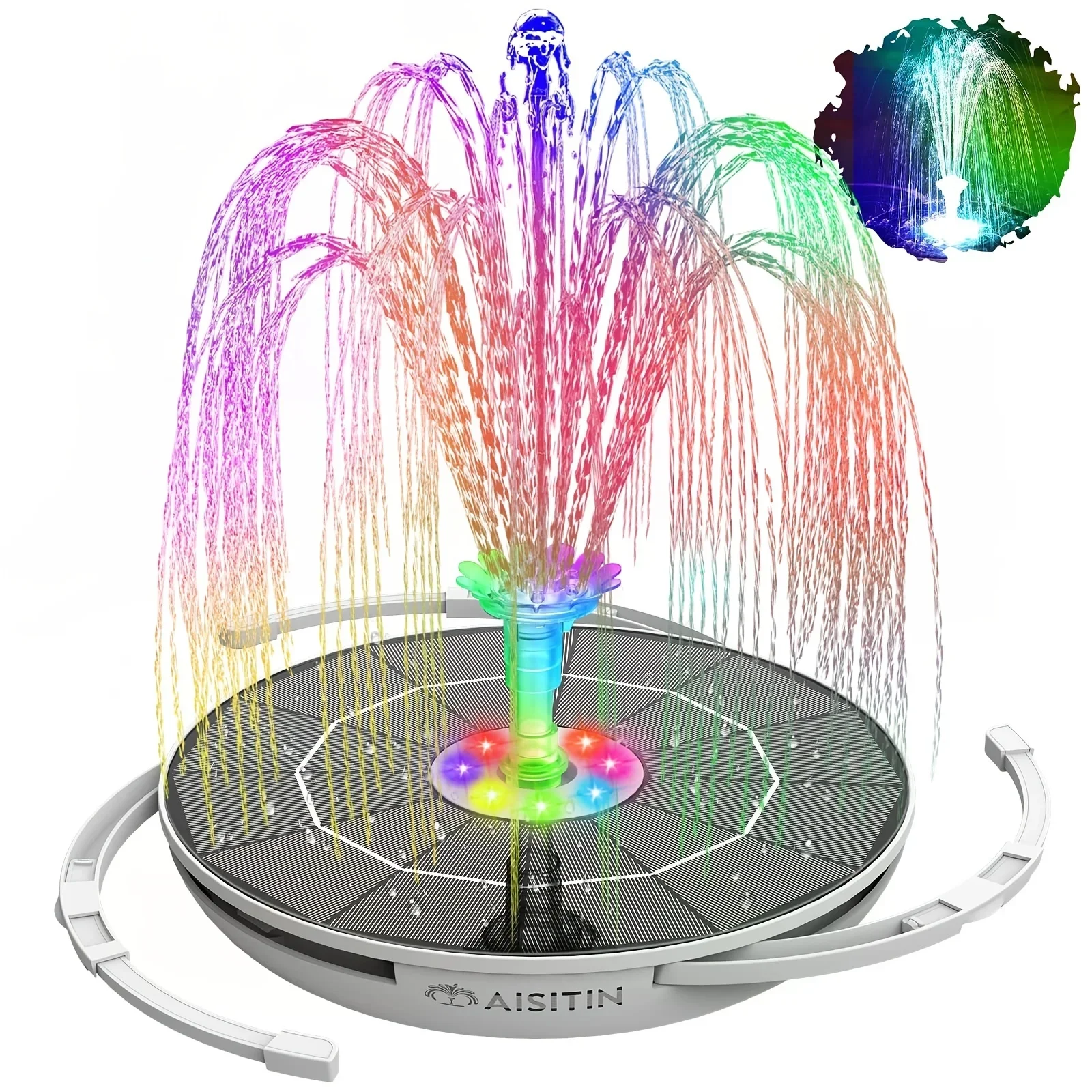 Outdoor Lighting Effects - 6.5W LED Solar Fountain Pump with