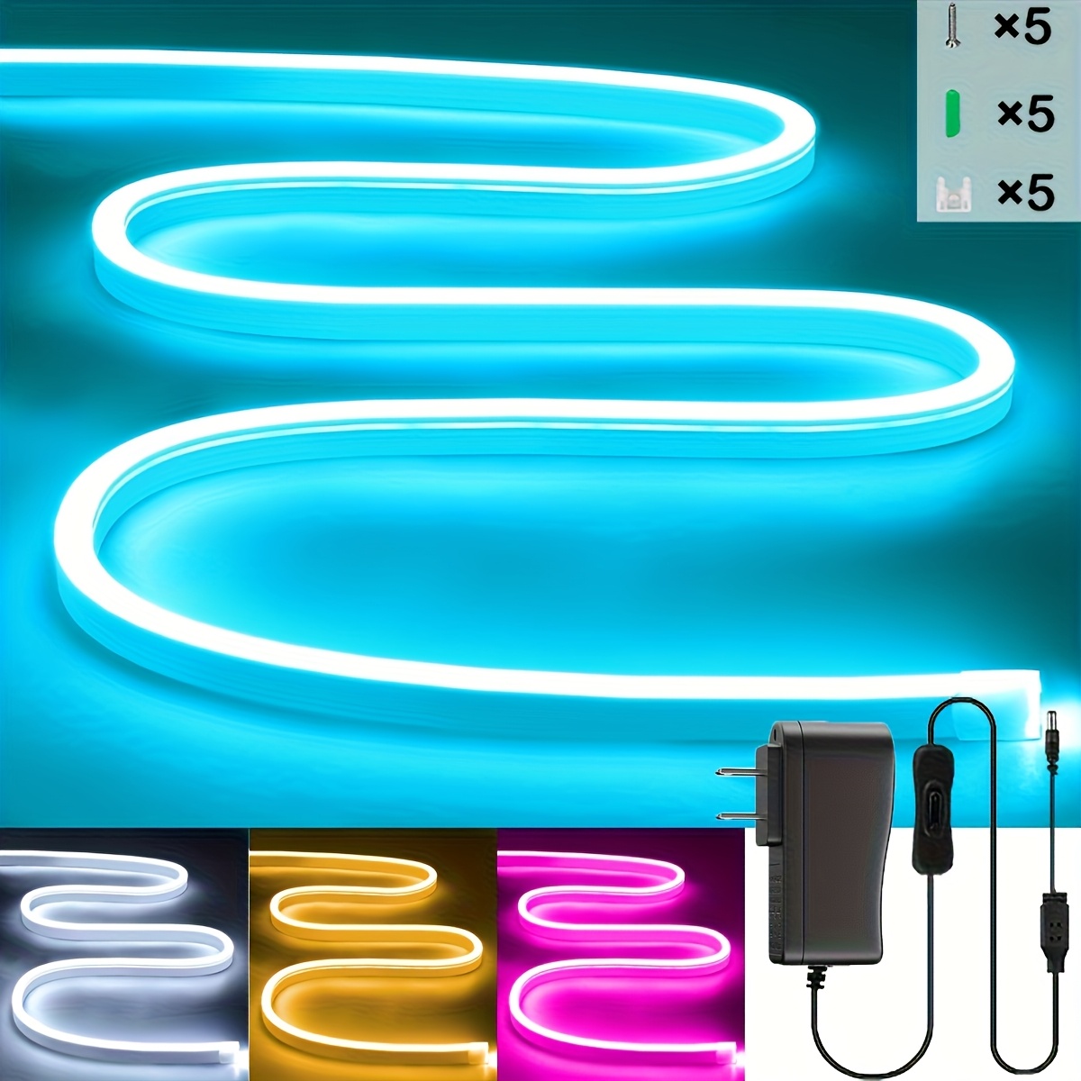 Outdoor Lighting Led Strip - Neon LED Strip Lights 32.8ft/10m White/Warm