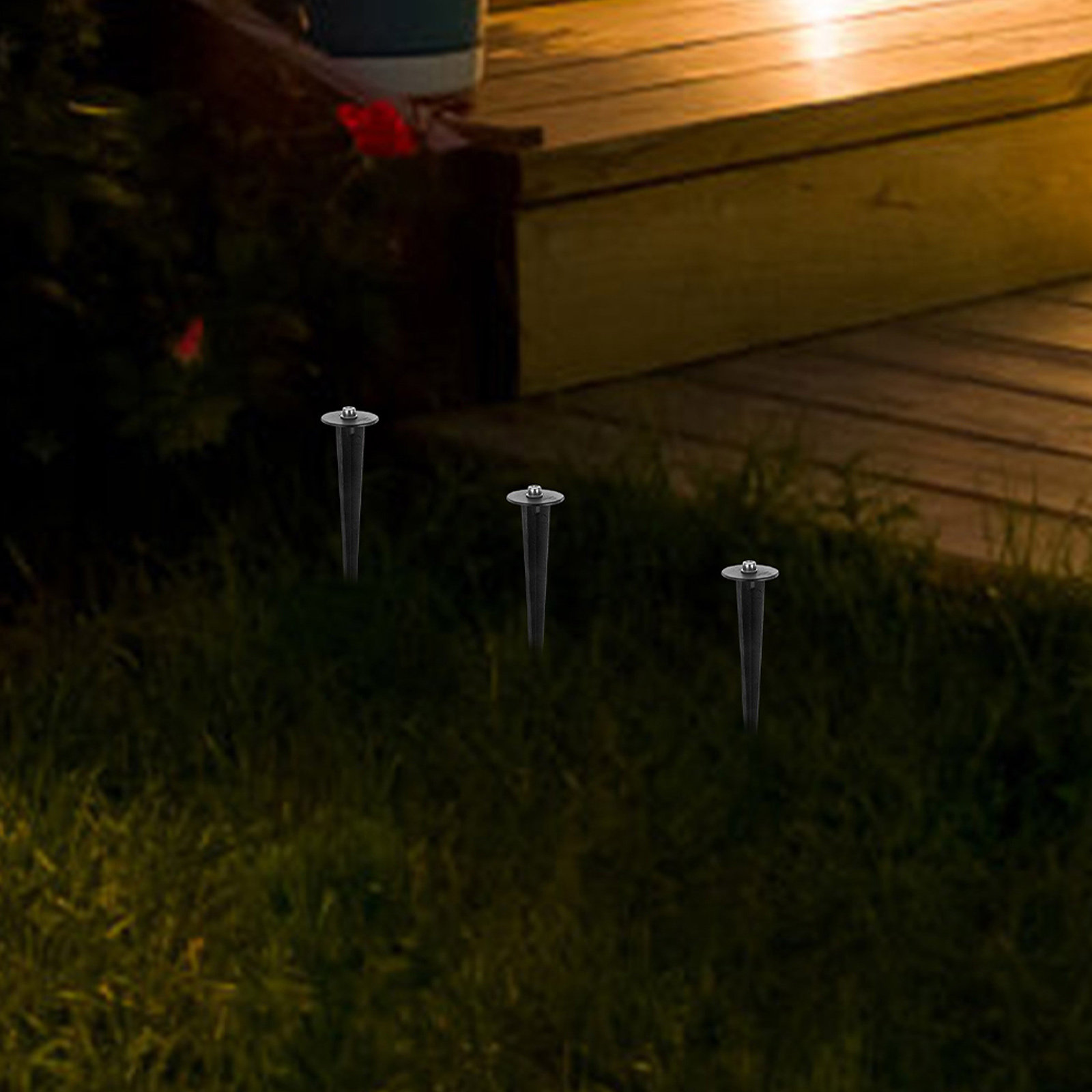 12Pcs Solar Stake Lights Alumi - Outdoor Yard Lighting Fixtures avis et prix