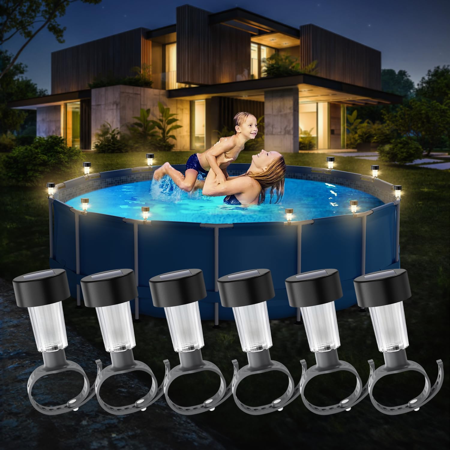 6 packages Solar Pool Light Fr - Pond Light Submersible avis et prix