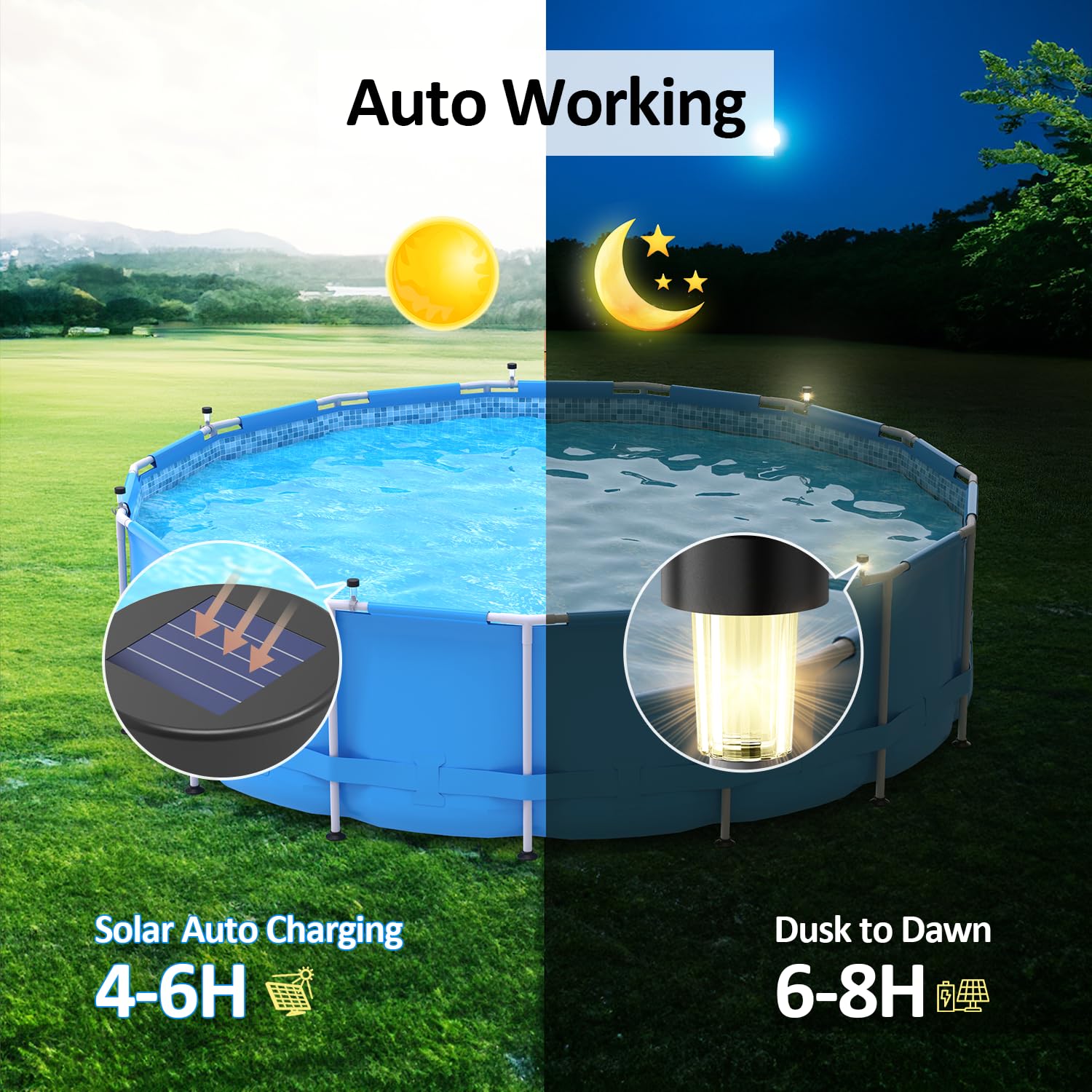 6 packages Solar Pool Light Fr - Pond Light Submersible avis et prix