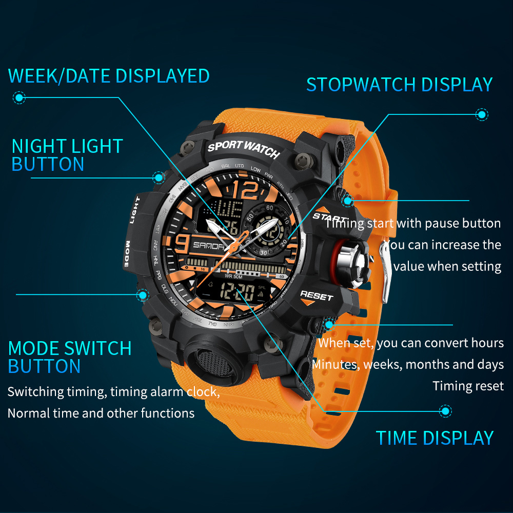 SANDA 3133 Outdoor Men's Watch - Outdoor Lighting Timer avis et prix