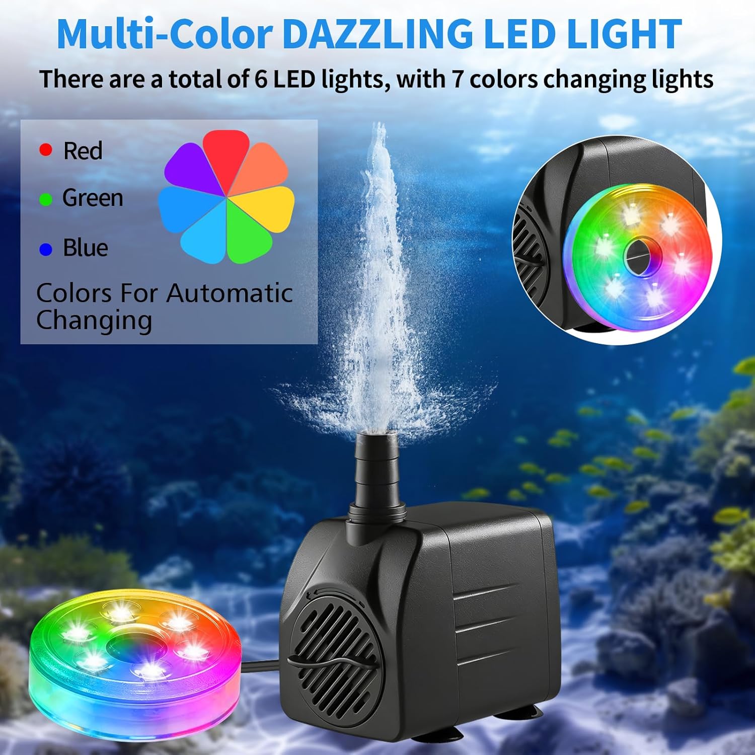 210GPH Submersible Water Pump  - Pond Light Submersible avis et prix