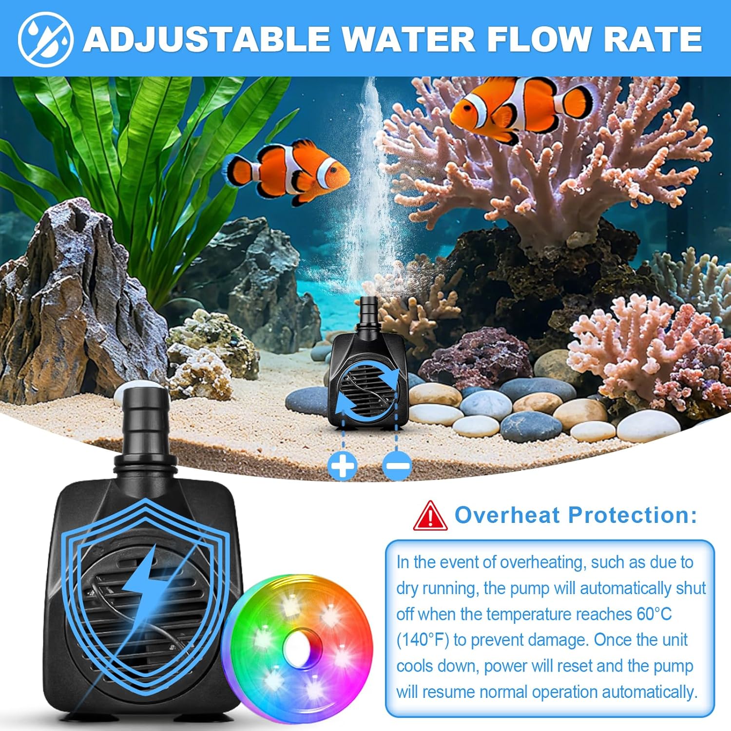 210GPH Submersible Water Pump  - Pond Light Submersible avis et prix