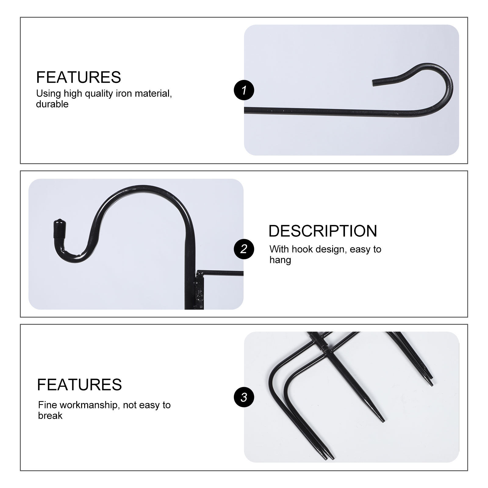 Premium Iron Shepherd Hook Upr - Outdoor Yard Lighting Fixtures avis et prix