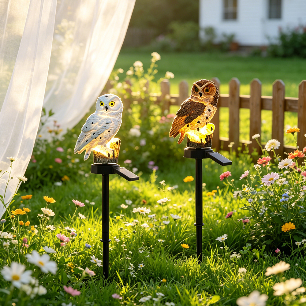 Owl Solar Light, Resin Owl Gro - Outdoor Lighting Quality avis et prix