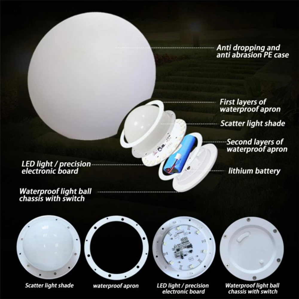 Rechargeable LED Glowing Ball  - Outdoor Lighting Effects avis et prix