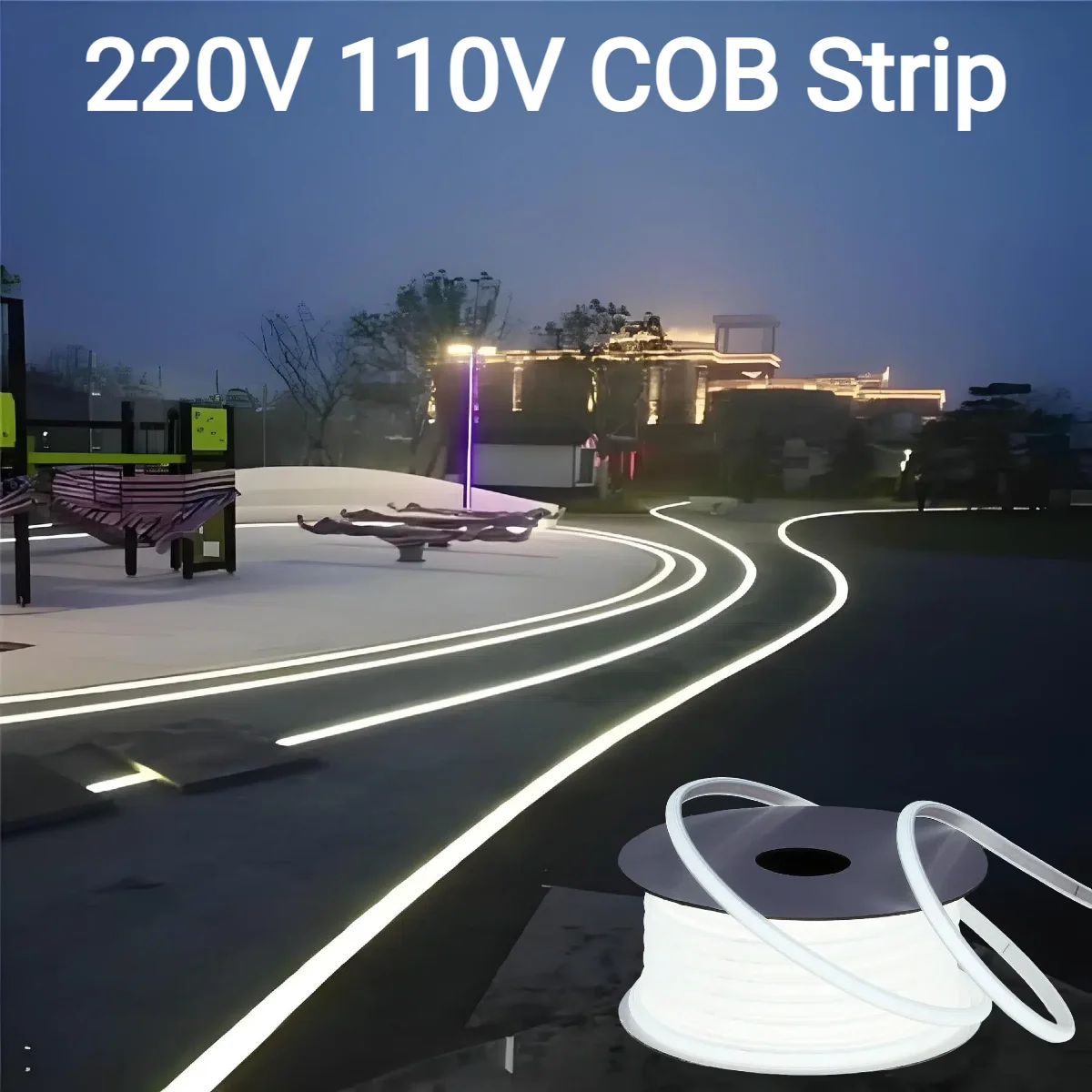 220V 110V Pure Silicone Gel CO - Outdoor Lighting Led Strip avis et prix