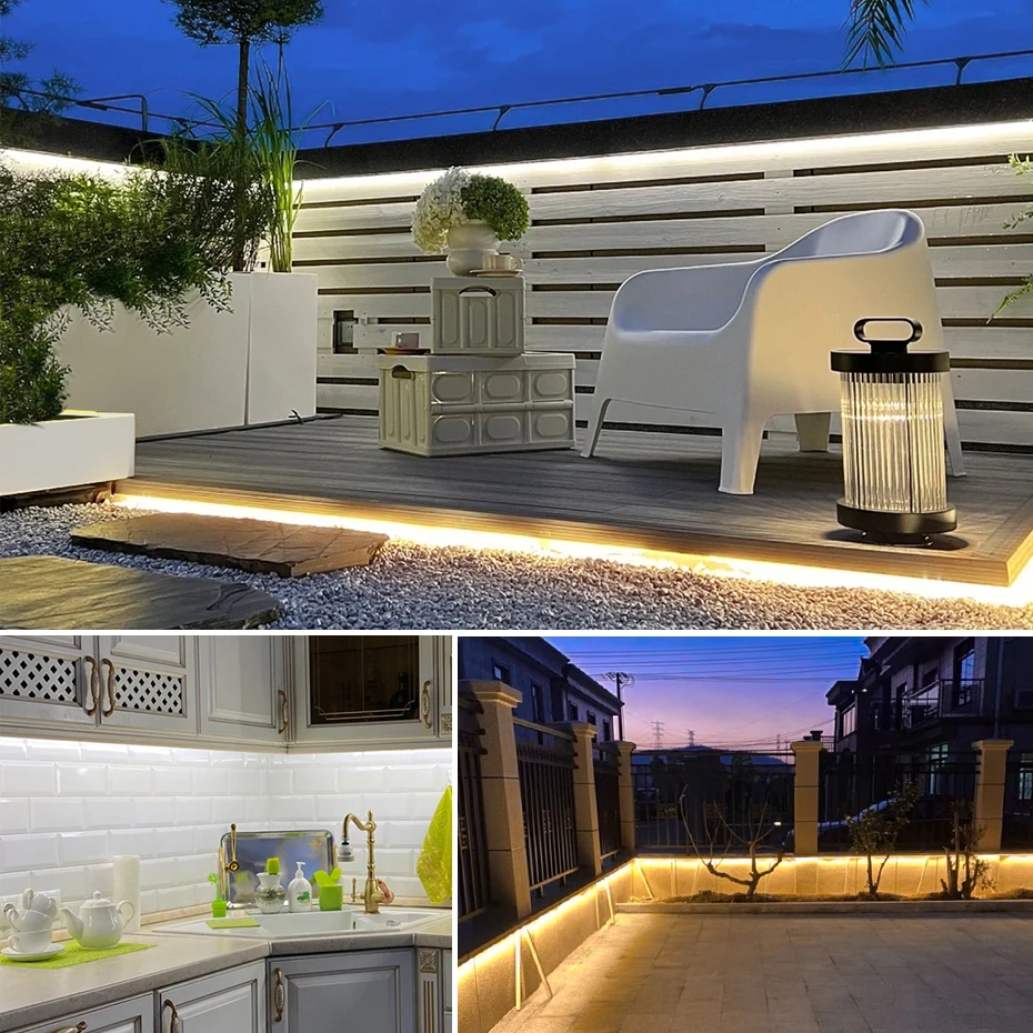 220V 110V Pure Silicone Gel CO - Outdoor Lighting Led Strip avis et prix