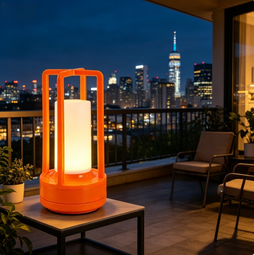 Modern Orange Cage Table Lamp  - Outdoor Lighting For Home avis et prix