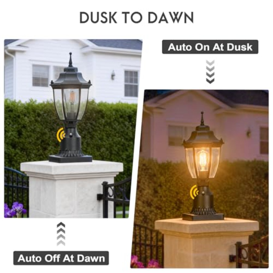 Dusk to Dawn Outdoor Post Ligh - Outdoor Yard Lighting Fixtures avis et prix