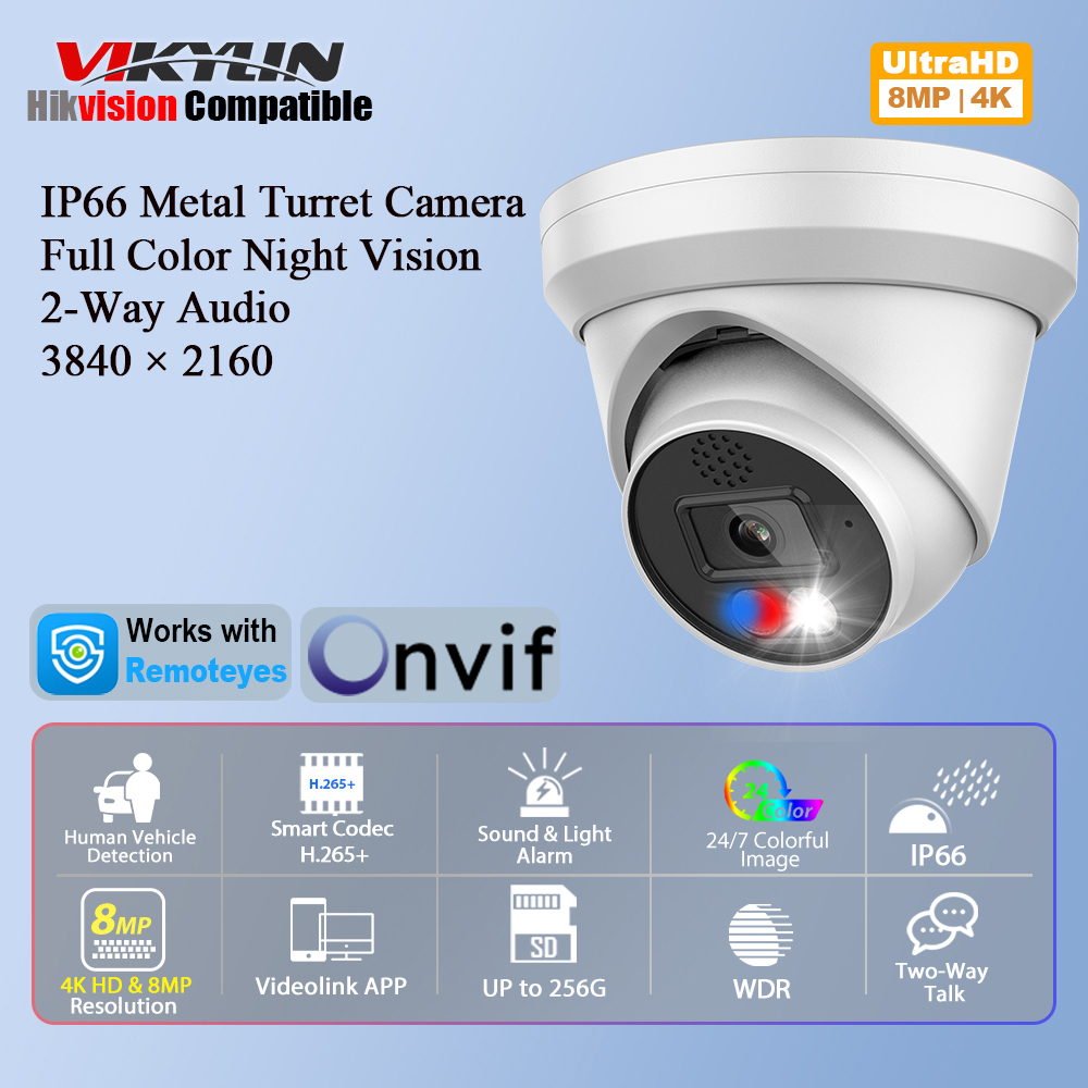 Vikylin 4K 8MP Alarm Full Colo - Outdoor Lighting Options avis et prix