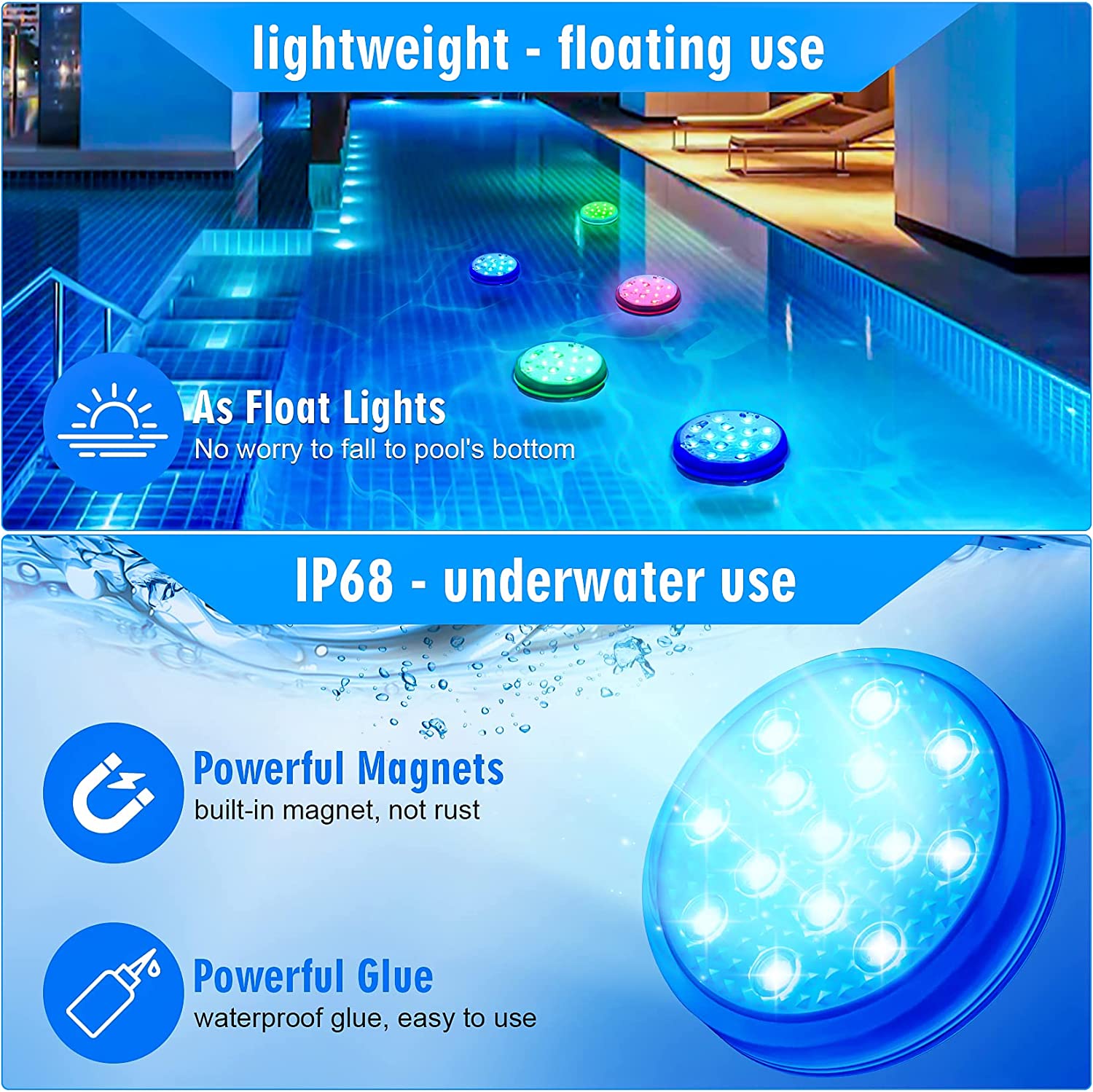 Rechargeable Underwater Submer - Pond Light Submersible avis et prix