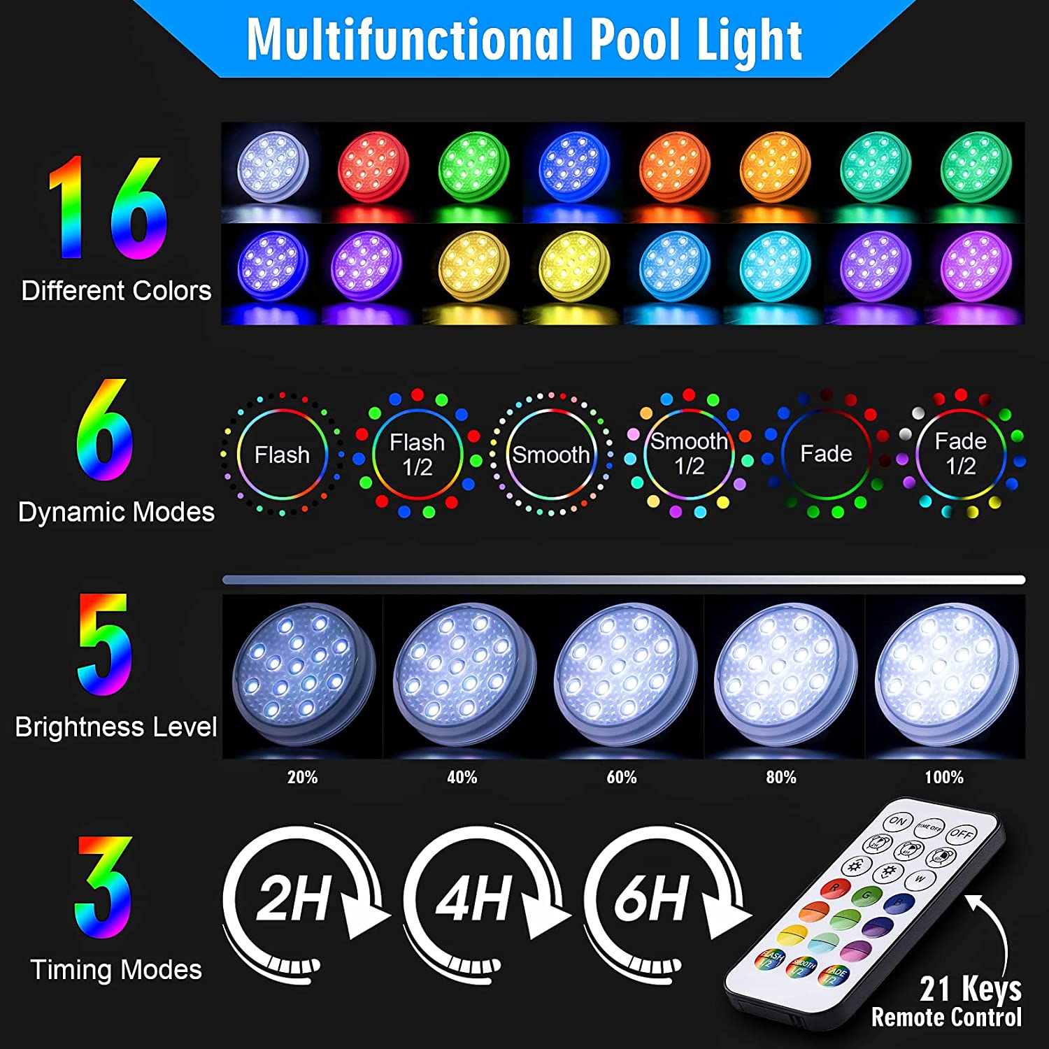 Rechargeable Underwater Submer - Pond Light Submersible avis et prix