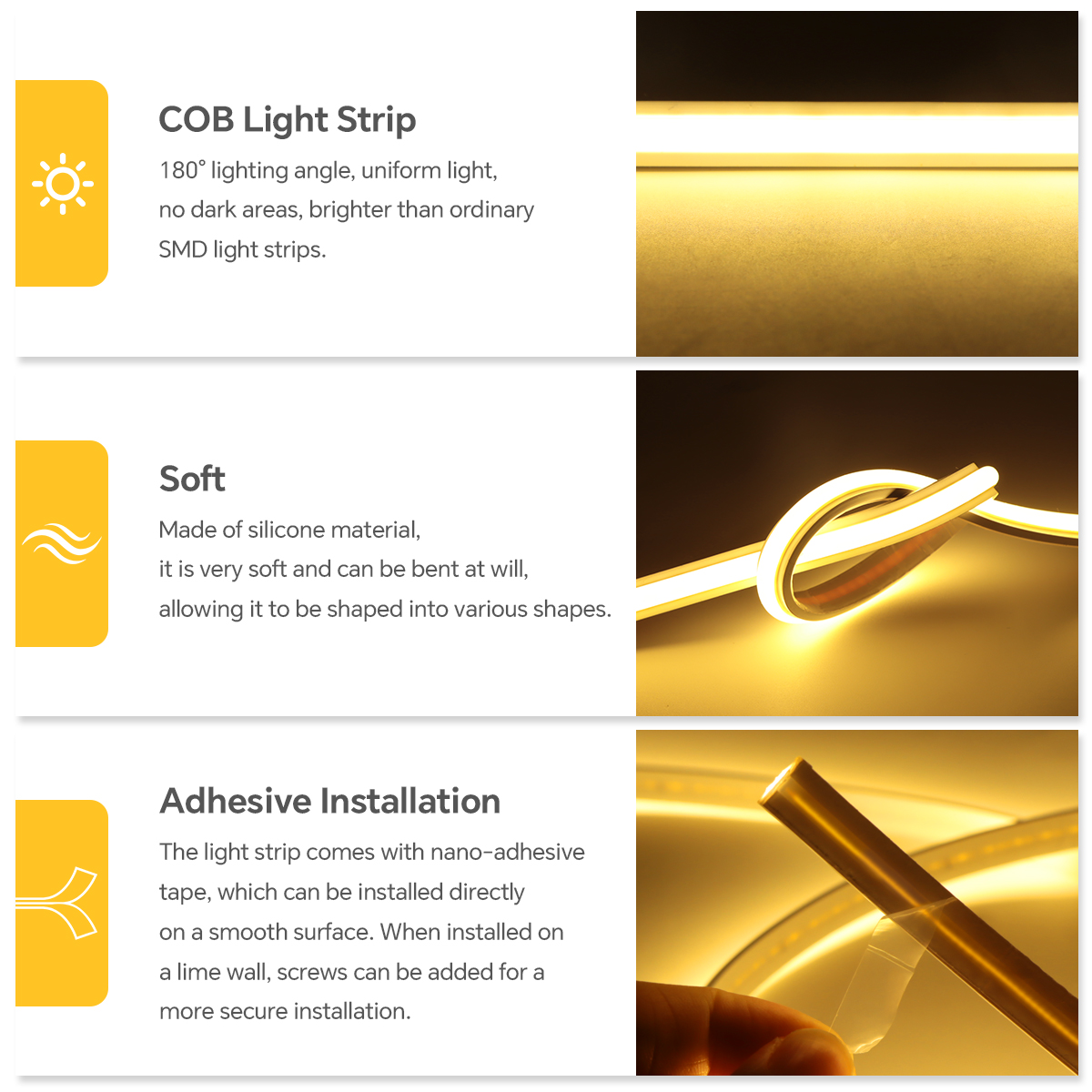 220V COB Led Strip High Densit - Outdoor Lighting Led Strip avis et prix