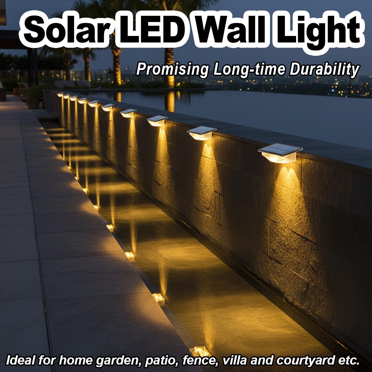 4Pcs Solar Fence Lights Dusk T - Outdoor Yard Lighting Fixtures avis et prix