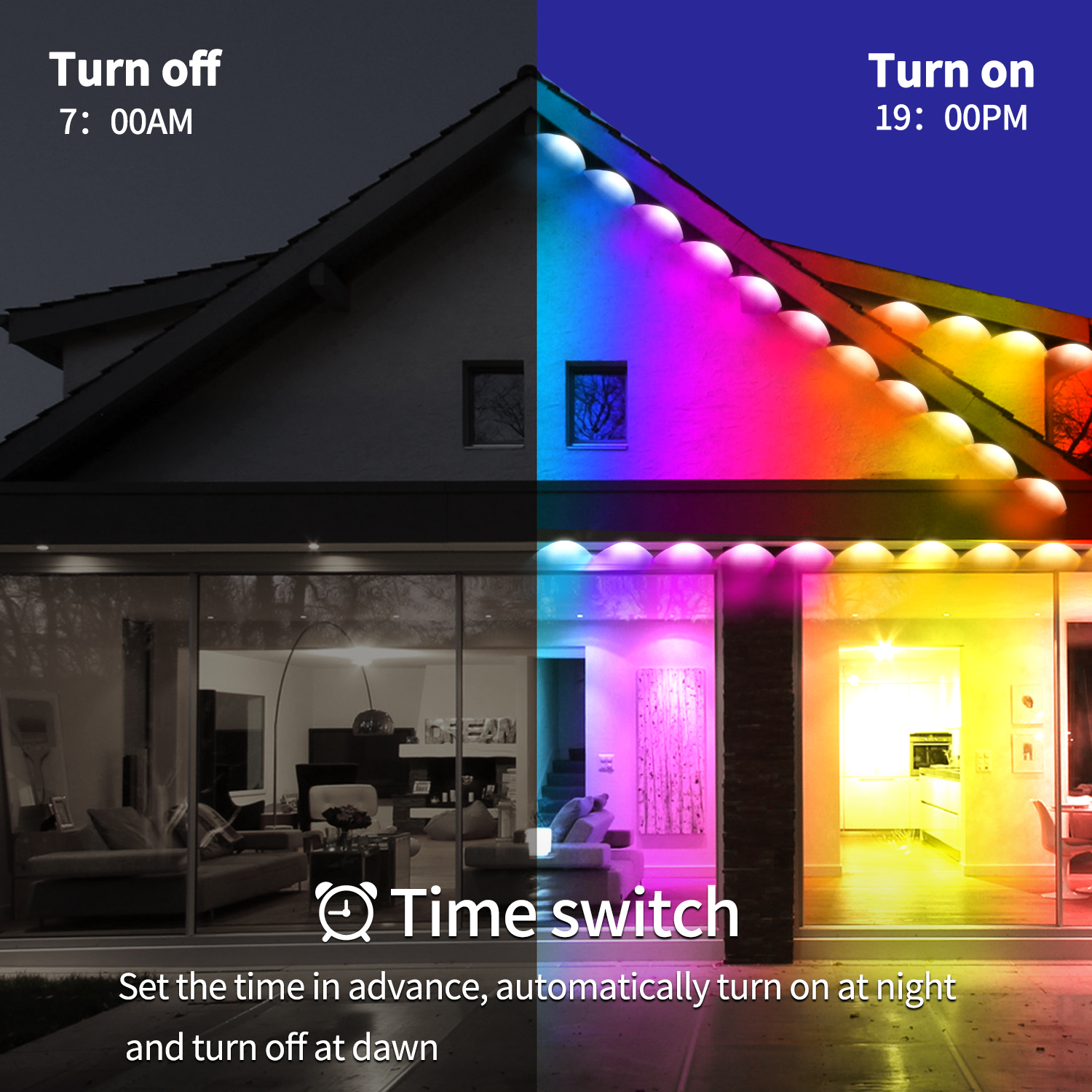 300ft Permanent Outdoor Light, - Outdoor Lighting Under Eaves avis et prix