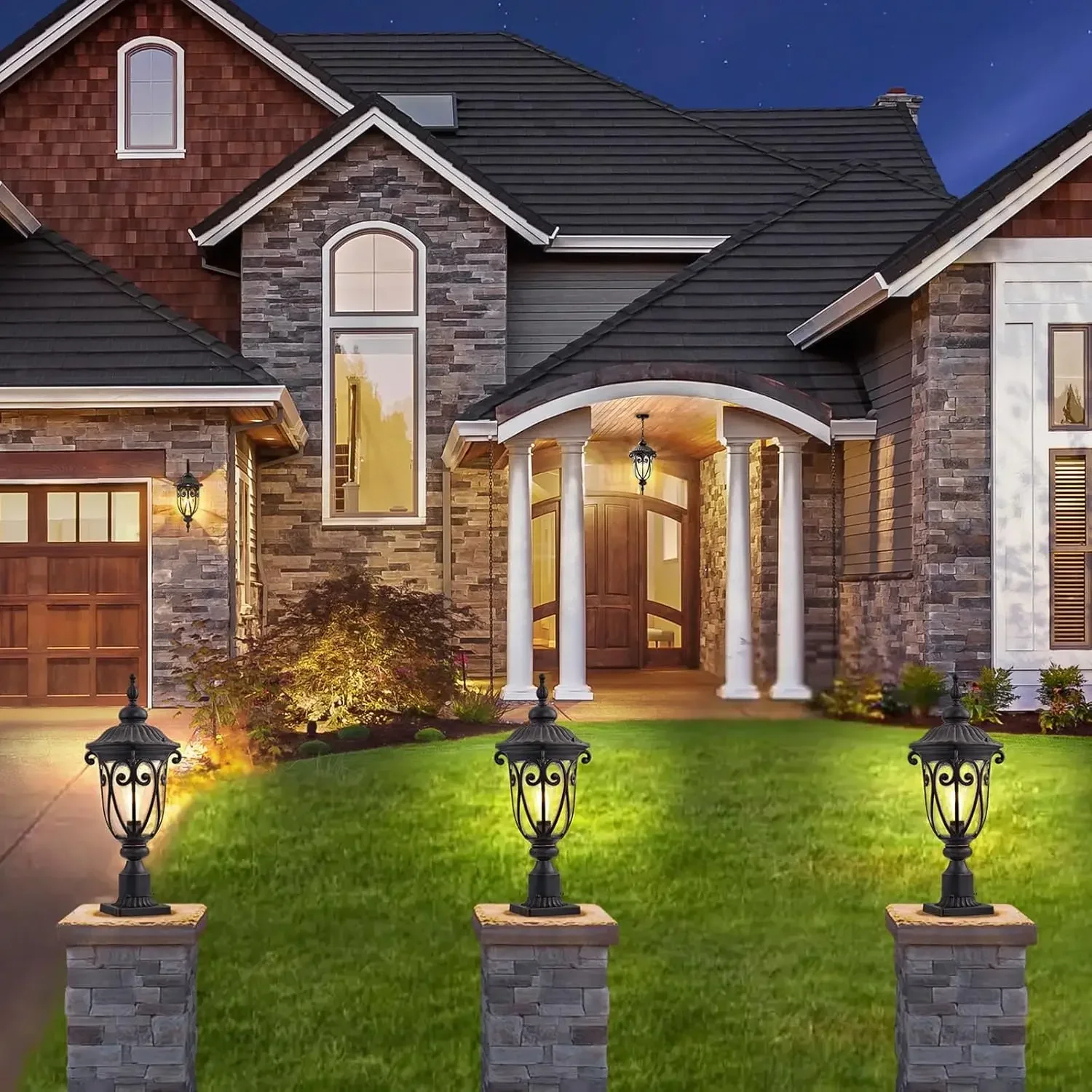 Outdoor Post Light Fixture wit - Outdoor Yard Lighting Fixtures avis et prix