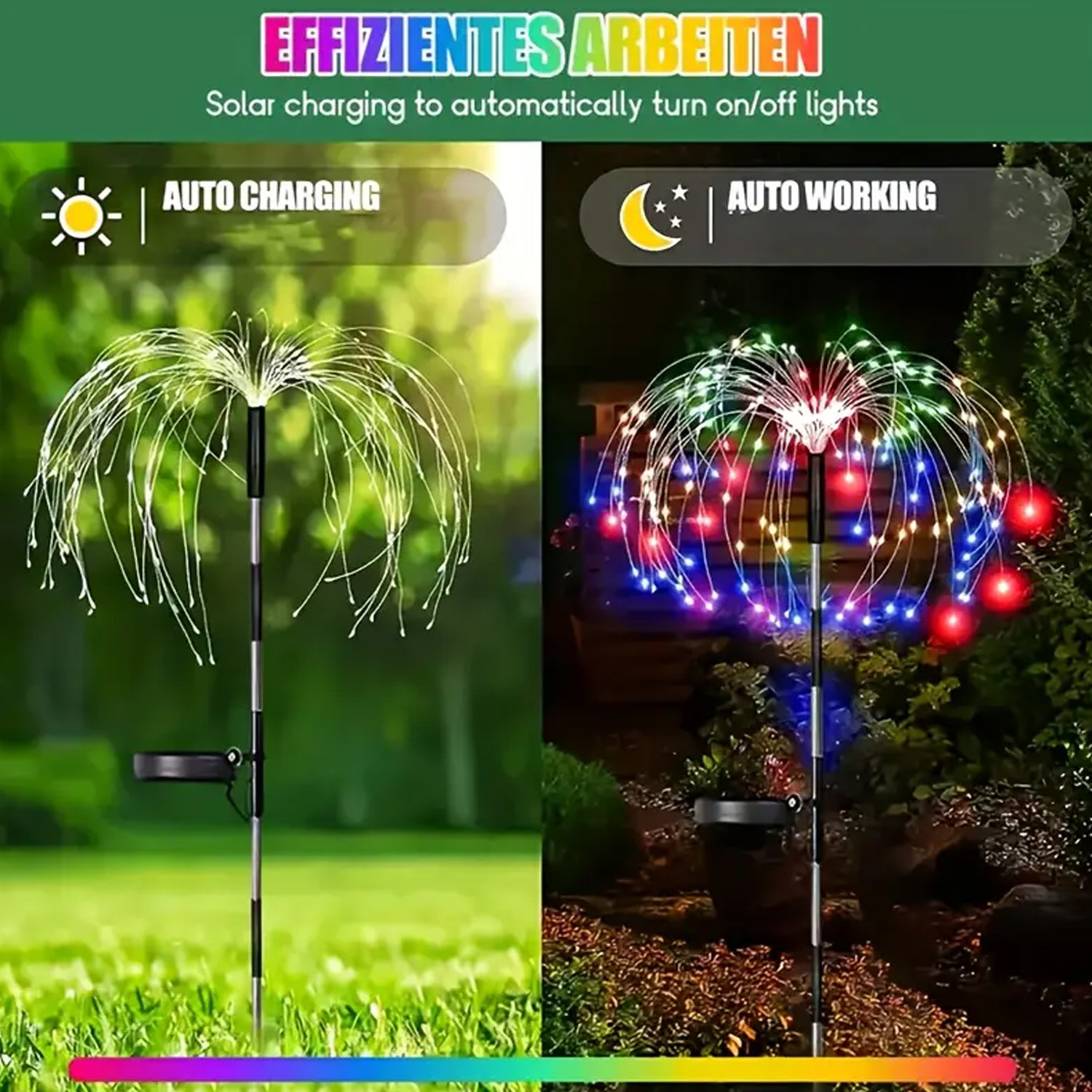 8-Mode Solar Firework Lights w - Outdoor Lighting In Photography avis et prix