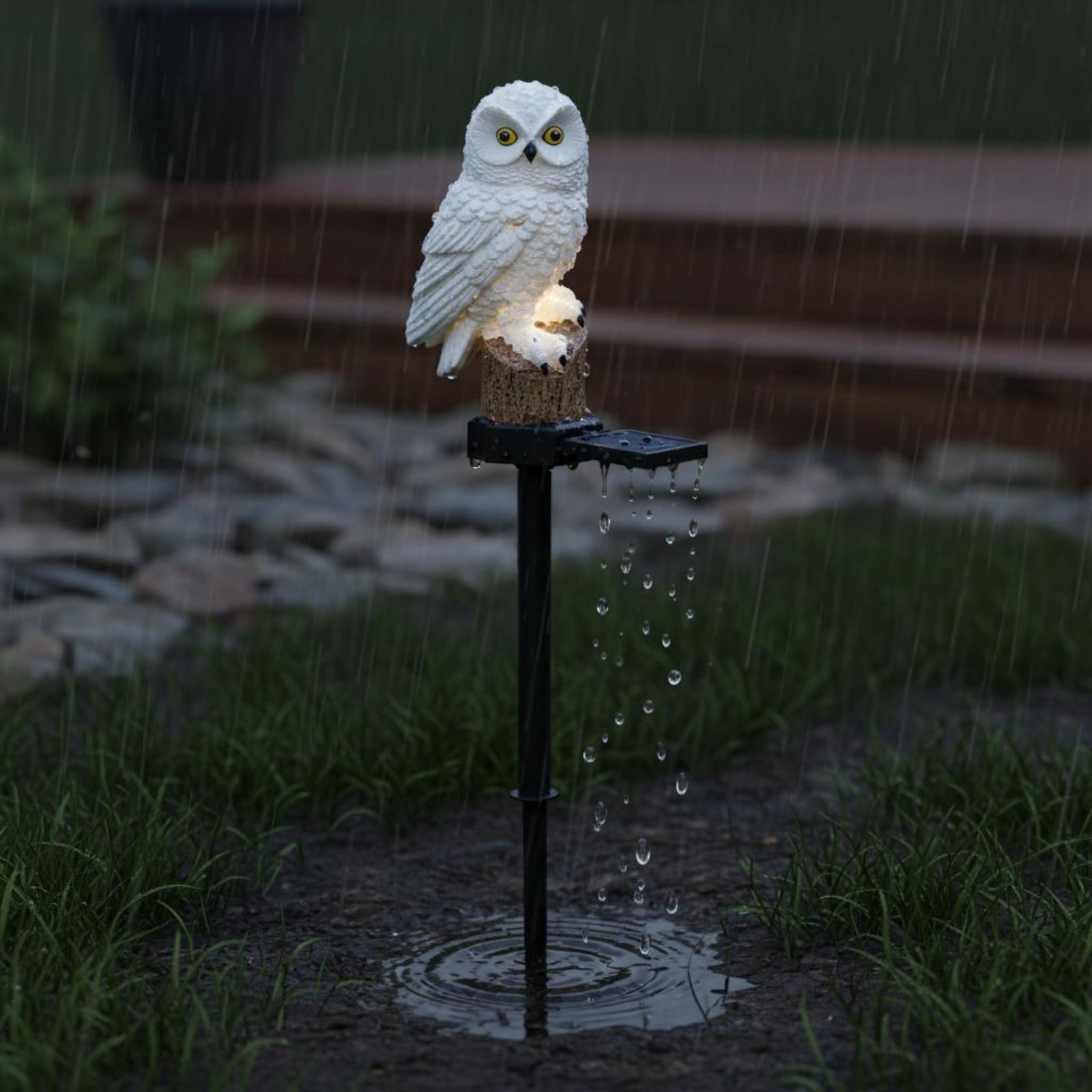 Solar Owl Stake Light Waterpro - Outdoor Lighting Install avis et prix