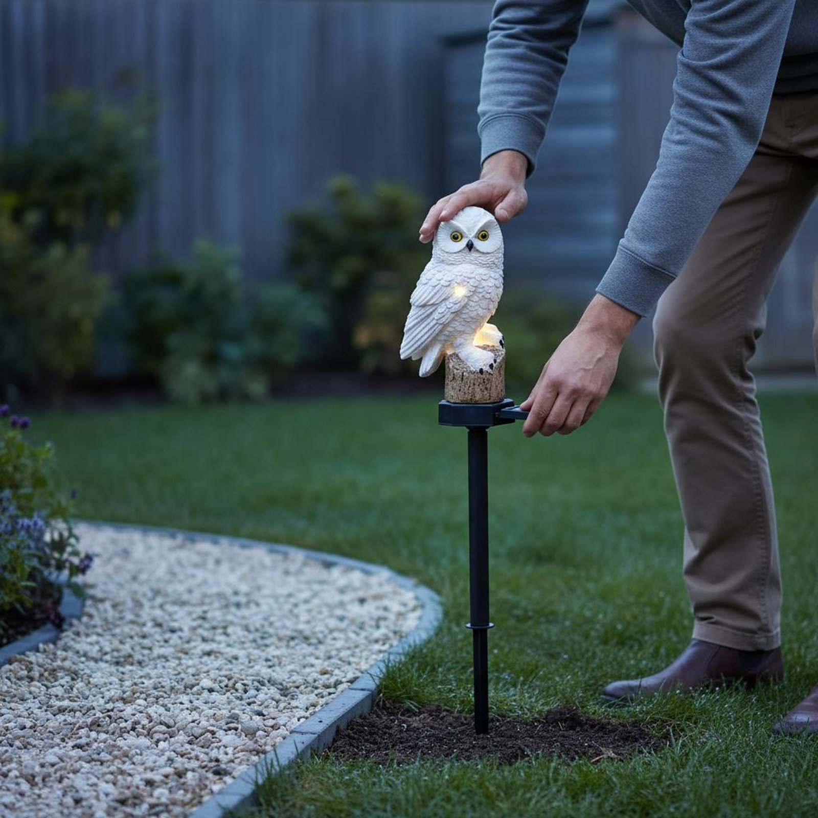 Solar Owl Stake Light Waterpro - Outdoor Lighting Install avis et prix