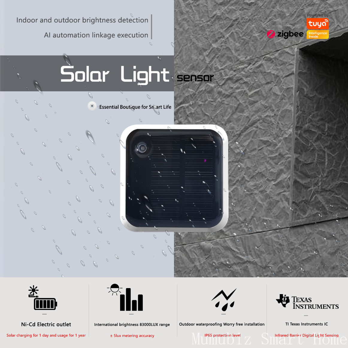 Tuya Zigbee Solar Light Sensor - Outdoor Lighting Install avis et prix
