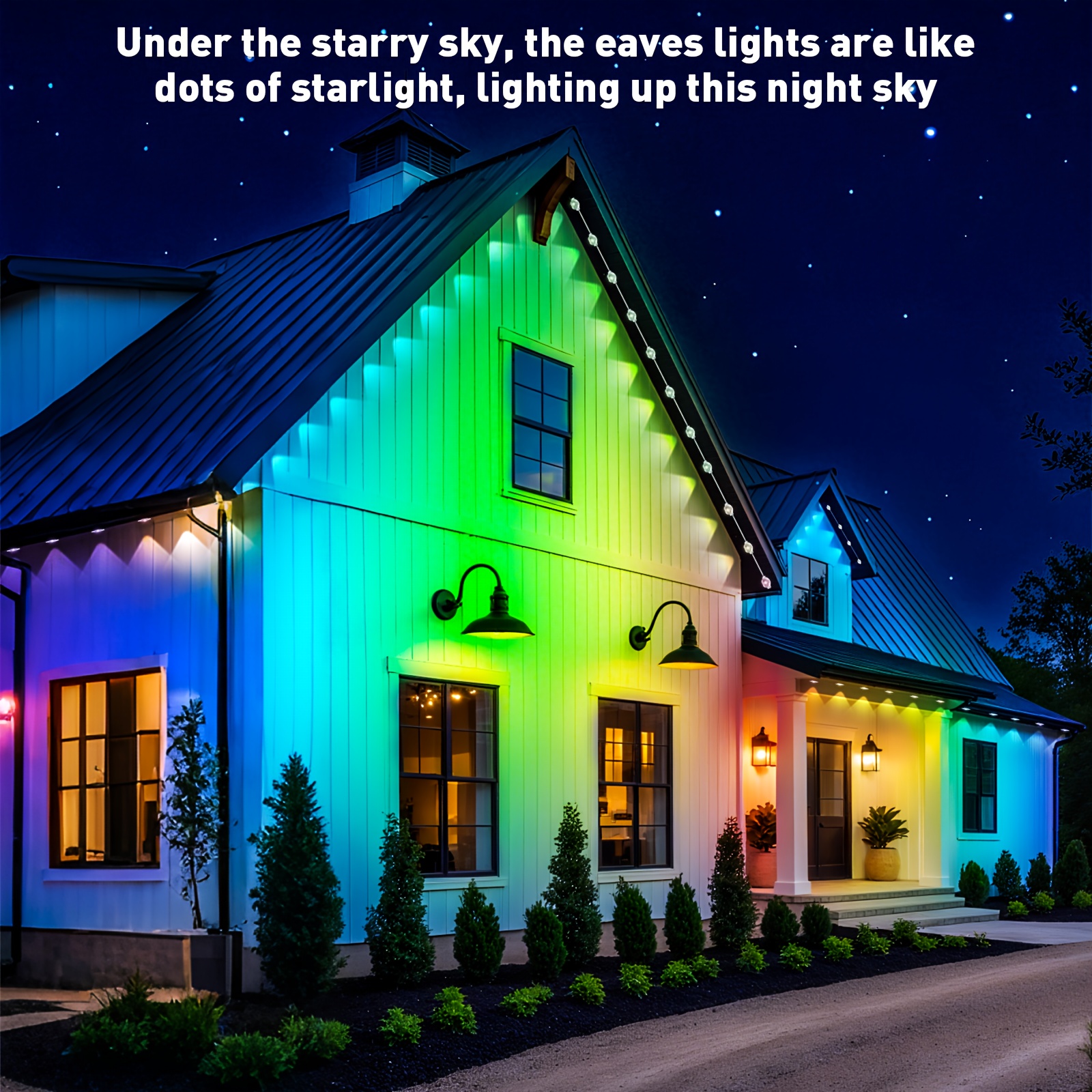 200FT Permanent Outdoor Lights - Outdoor Lighting Under Eaves avis et prix