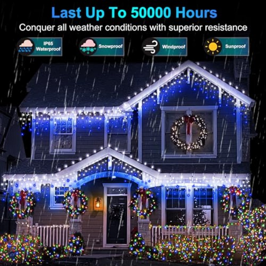 612 LED 60Feet Christmas Light - Outdoor Lighting Timer avis et prix