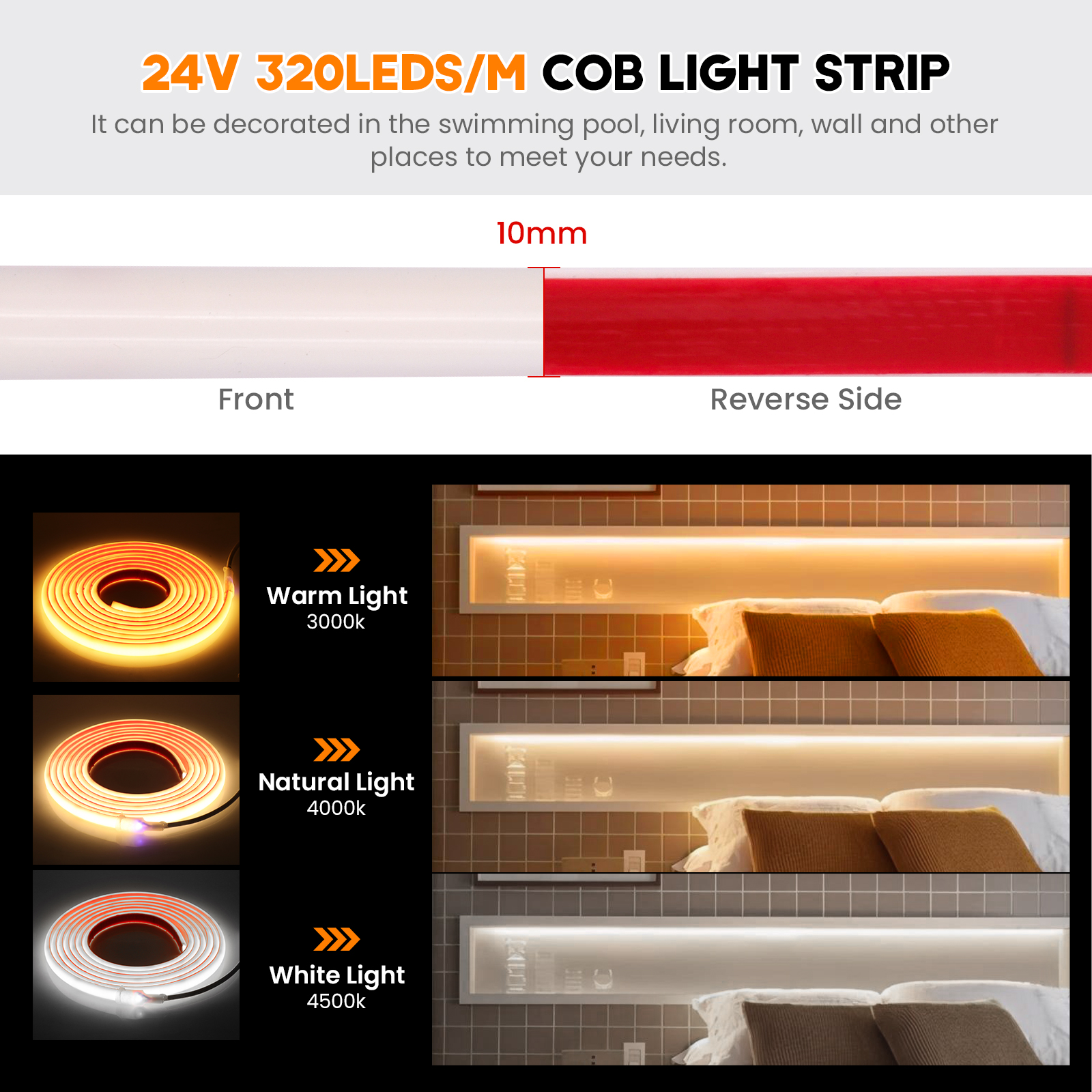 IP68 Waterproof COB LED Strip  - Pond Light Submersible avis et prix