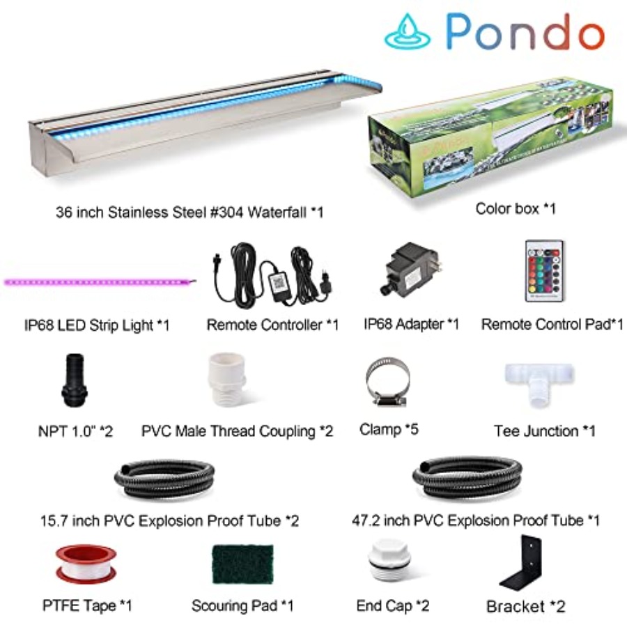 Outdoor patio waterfall spillw - Outdoor Lighting Options avis et prix
