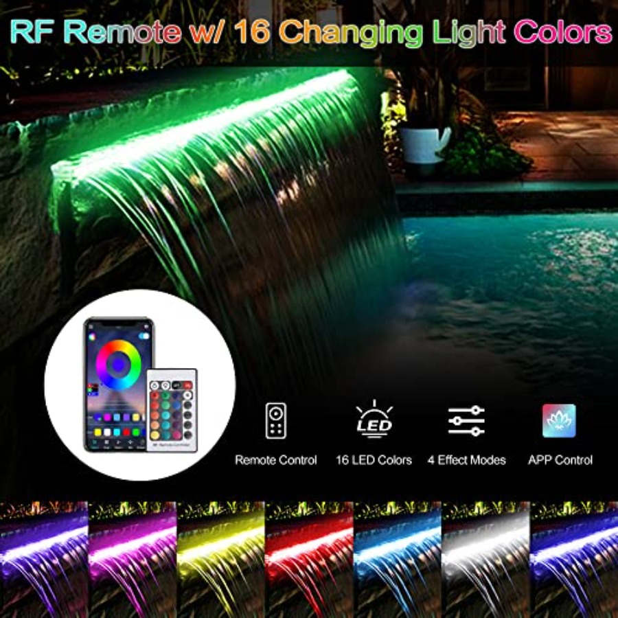 Outdoor patio waterfall spillw - Outdoor Lighting Options avis et prix