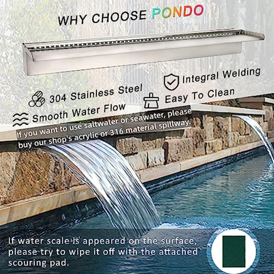 Outdoor patio waterfall spillw - Outdoor Lighting Options avis et prix