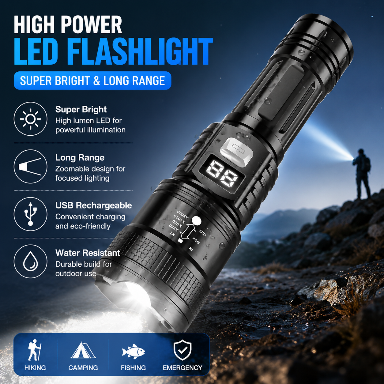 P50 High Brightness Flashlight - Outdoor Lighting Quality avis et prix