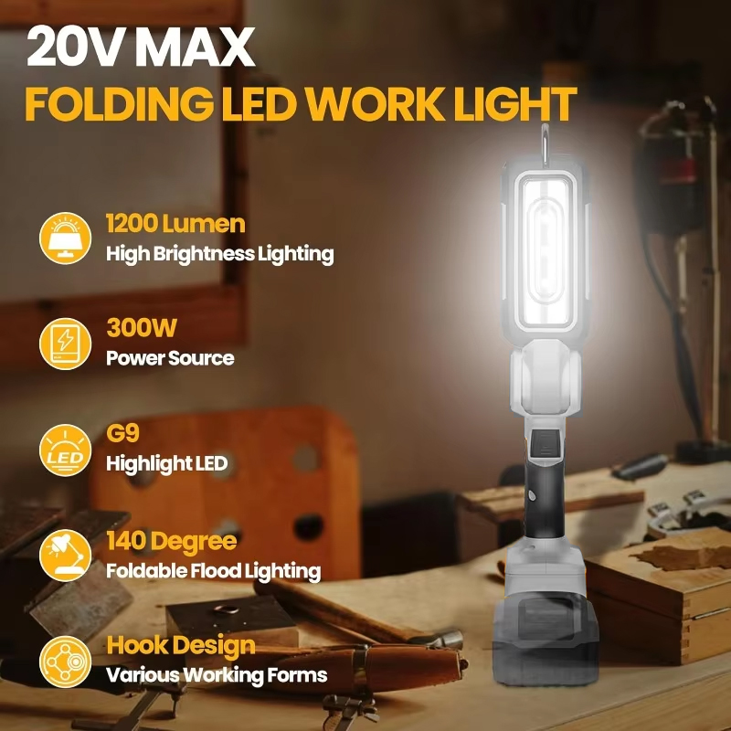 1200lm Cordless LED Work Light - Outdoor Lighting Milwaukee avis et prix