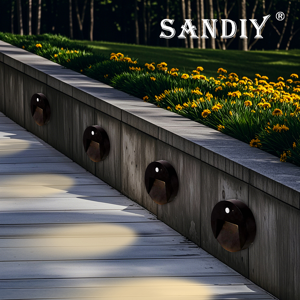 SANDIY Outside Stair Light Mot - Outdoor Yard Lighting Fixtures avis et prix