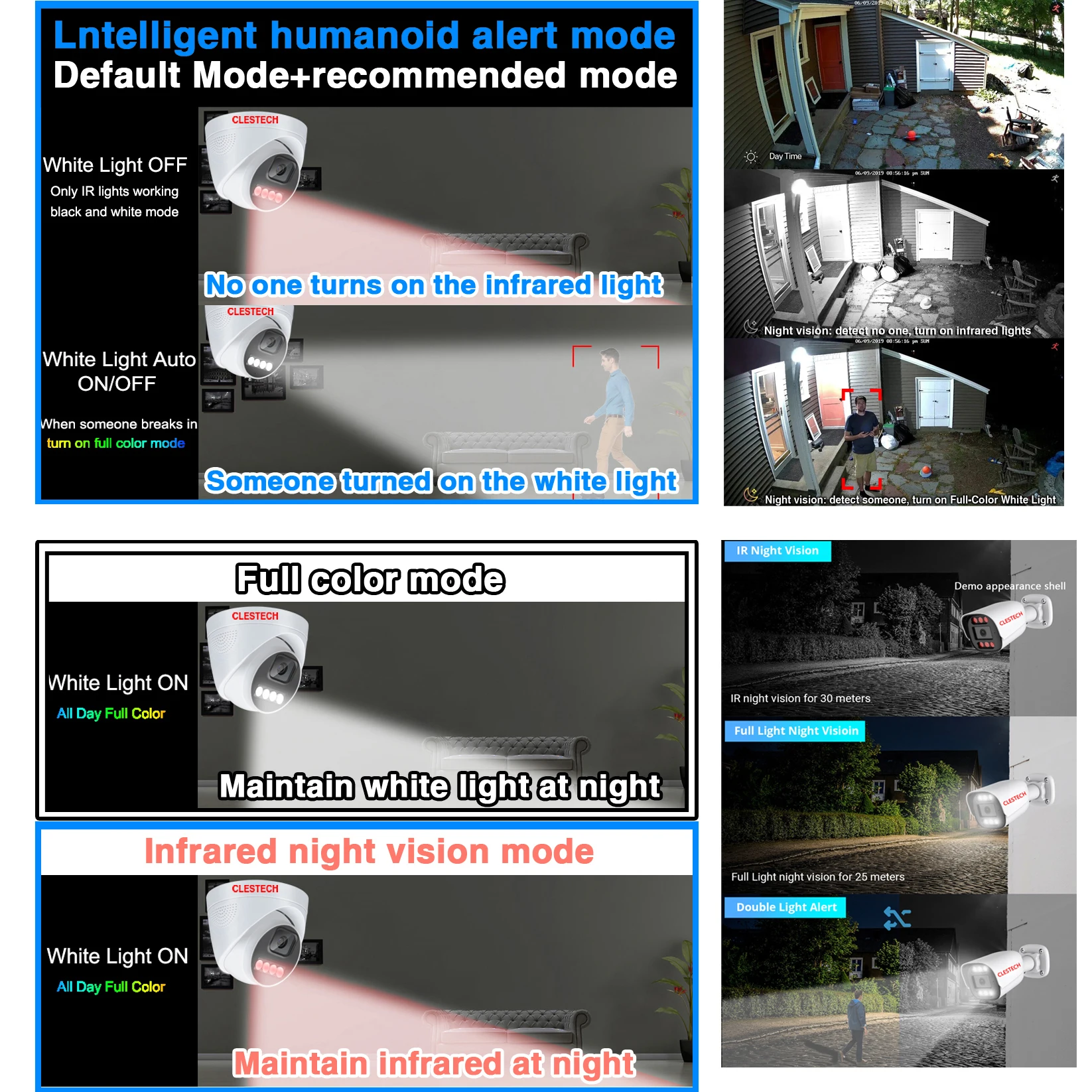 AI Audio IP POE Camera 5MP 4MP - Outdoor Lighting Options avis et prix