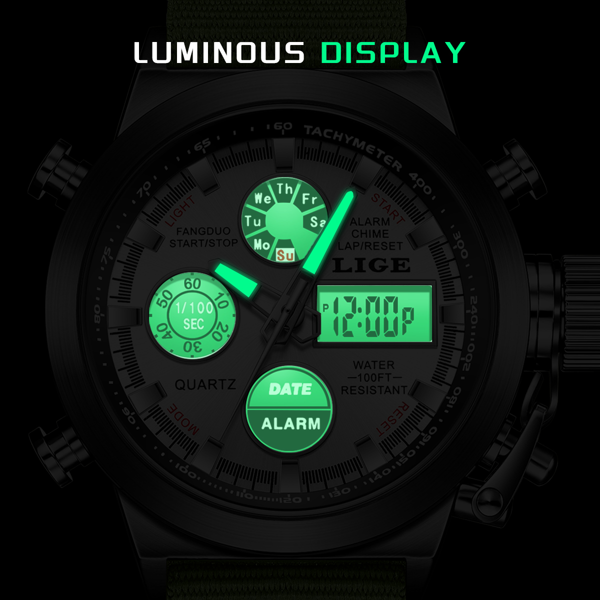 LIGE Outdoor Sport Watch Men D - Outdoor Lighting Timer avis et prix