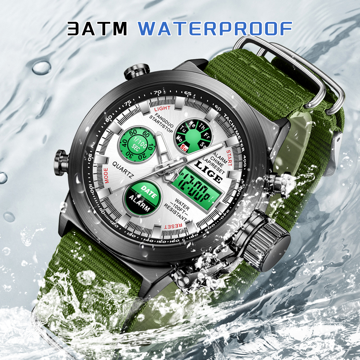 LIGE Outdoor Sport Watch Men D - Outdoor Lighting Timer avis et prix