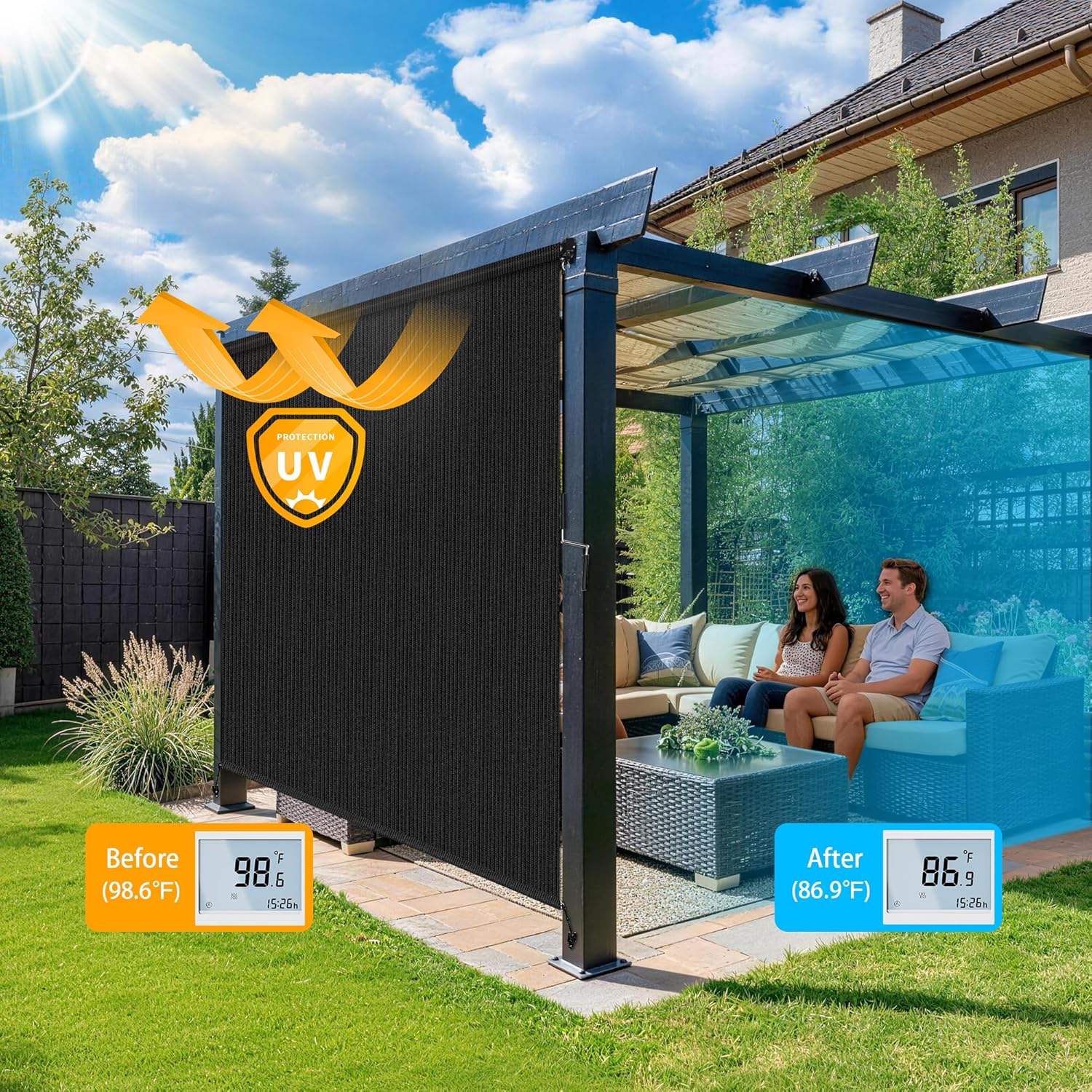 Outdoor Roller Shades for Pati - Outdoor Lighting Install avis et prix