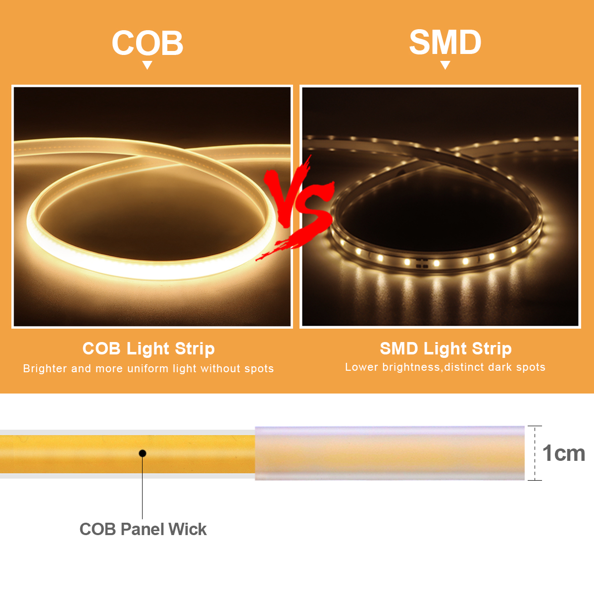 110V 220V COB LED Strip Outdoo - Outdoor Lighting Led Strip avis et prix