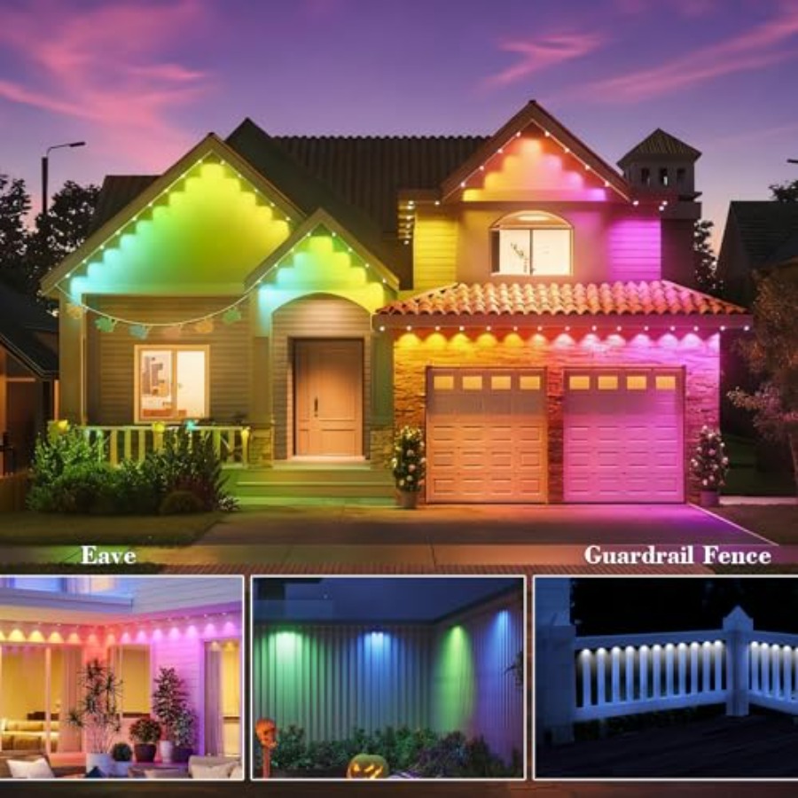 Permanent Outdoor Lights for H - Outdoor Lighting Under Eaves avis et prix