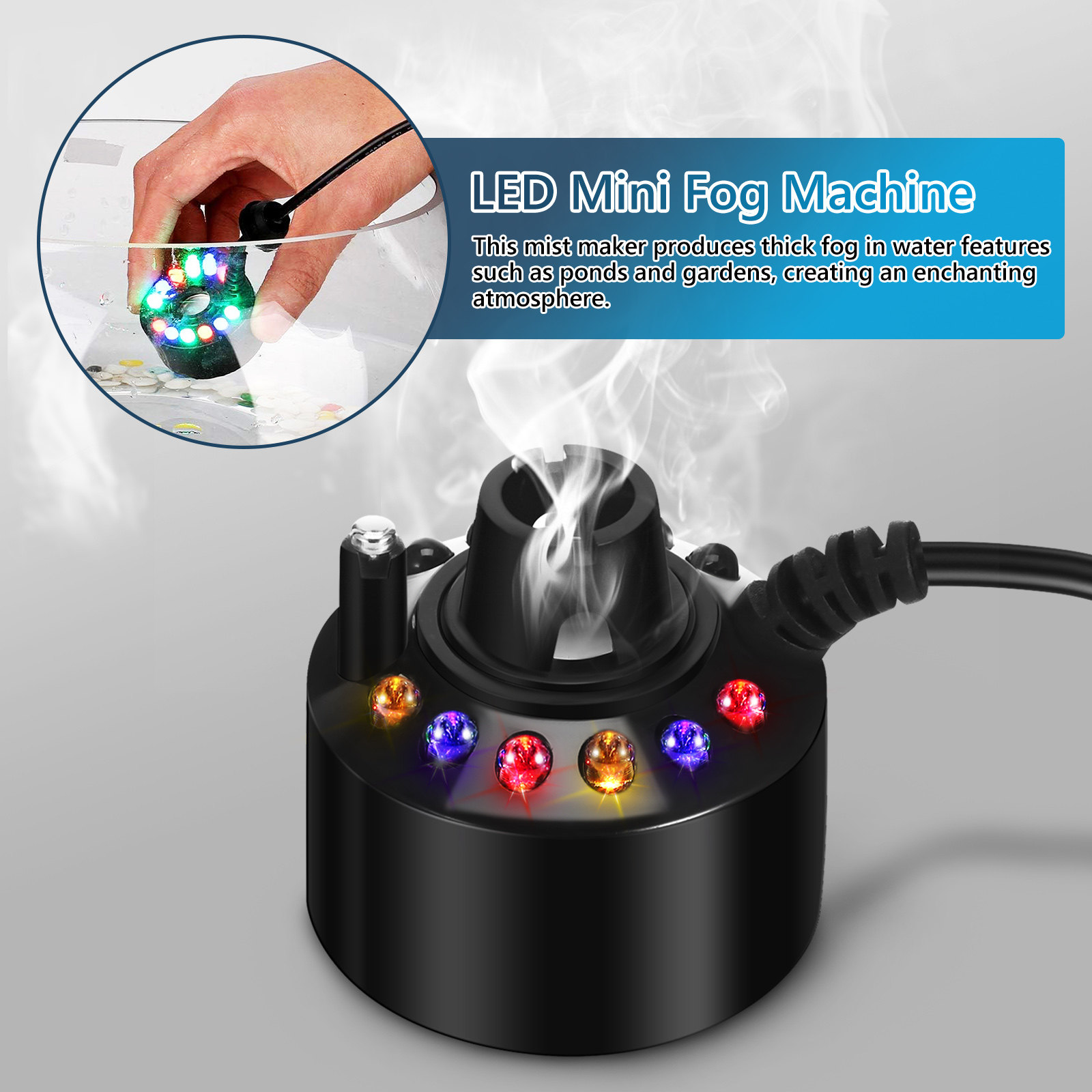 Mist Maker Fogger LED Mini Fog - Pond Light Submersible avis et prix