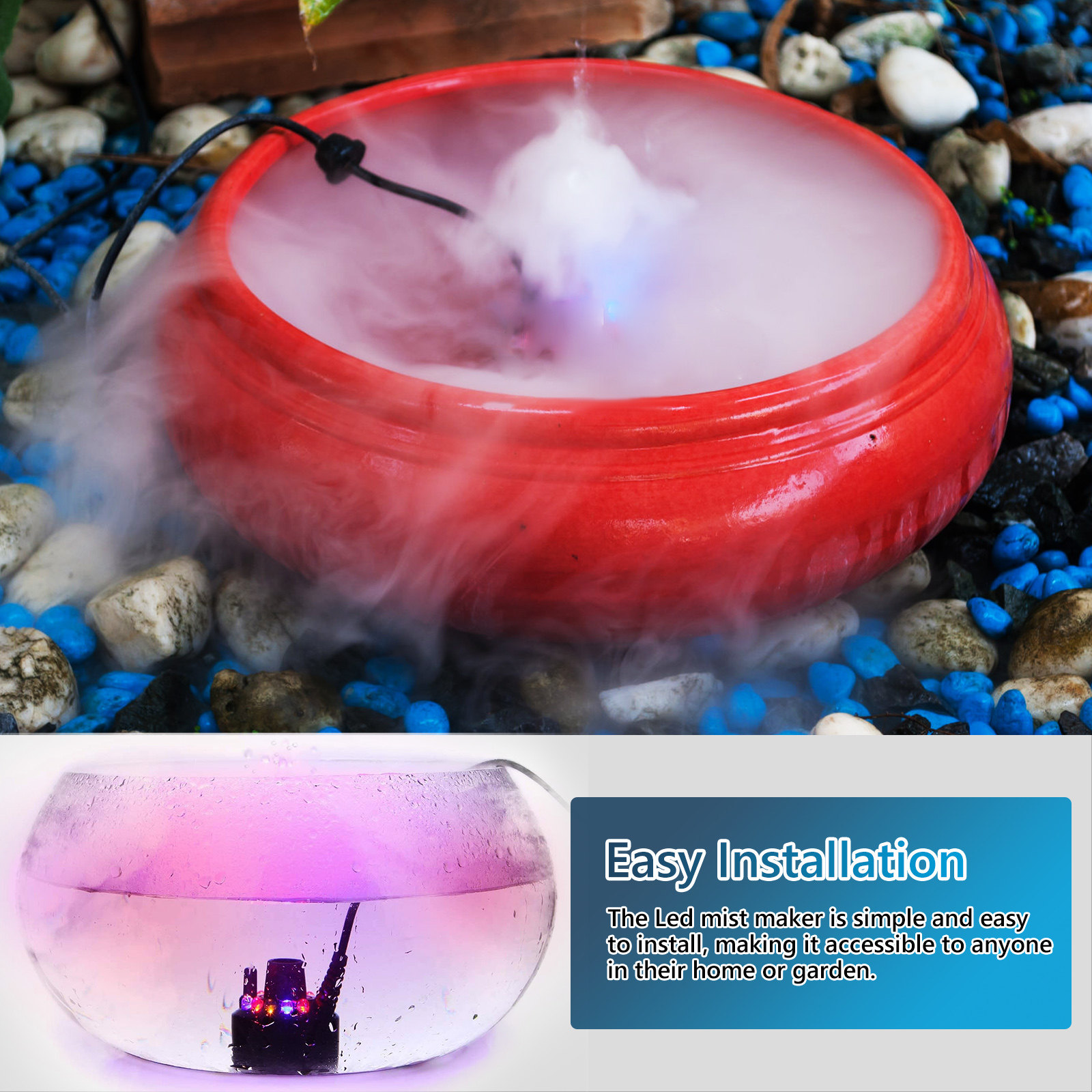Mist Maker Fogger LED Mini Fog - Pond Light Submersible avis et prix