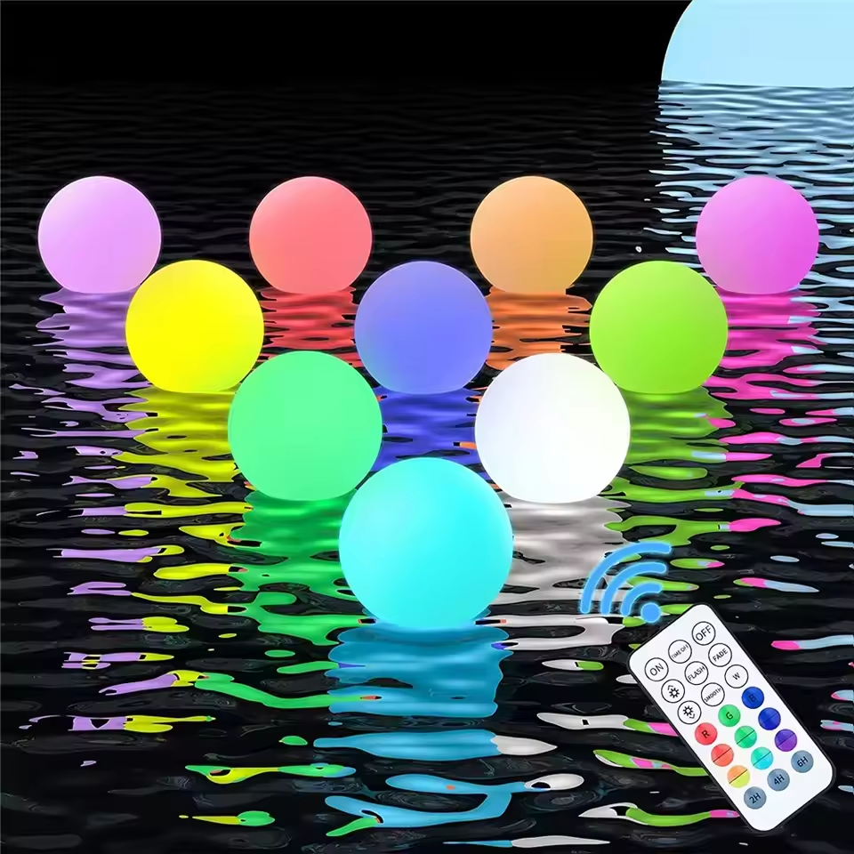 1-5PCS Floating Pool Lights wi - Pond Light Submersible avis et prix